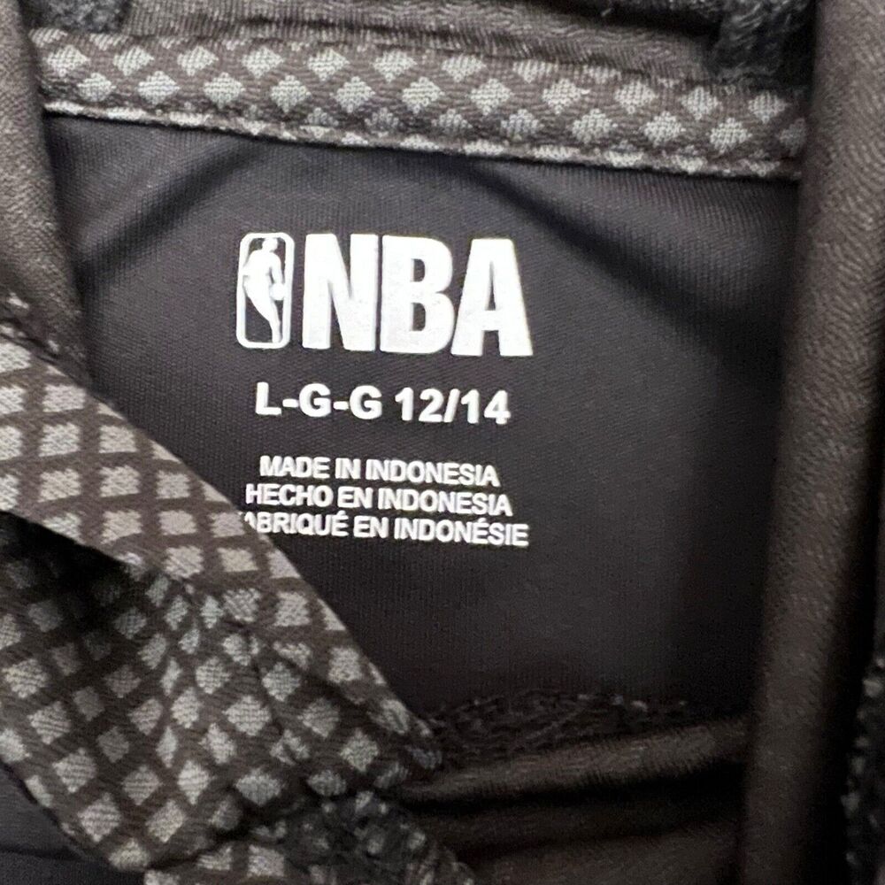 NBA‎ SA Spurs Youth LG Performance Hood Long Sleeve Shirt Black Gray - Picture 3 of 6